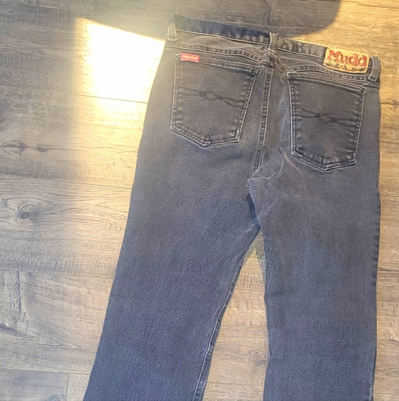 Vintage Juniors Size 11 Mudd Low Rise Flare Faded Black Jeans - Picture 5 of 13